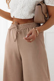 Wide Leg High Waist Casual Pants