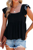 Flutter Shoulder Babydoll Top