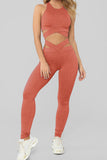 Crisscross Sports Bra and Leggings Set