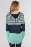 Color Block Drawstring Hoodie