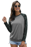 Camo Print Long Sleeve Sweatshirts
