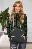 Zebra Print Patchwork Hoodie with Kangaroo Pocket