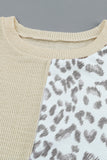 Patchwork Color Block Ribbed Long Sleeve Top