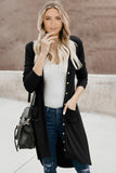 Selected Button Pocketed High Low Cardigan
