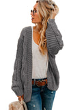 Chunky Wide Long Sleeve Knit Cardigan