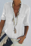 Turn-down Collar Pocketed Button Shirt