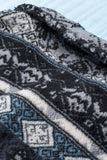 Tribal Print Pocket Buttoned Sherpa Jacket