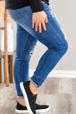Buffalo Plaid Peek-A-Boo Plus Skinny Jeans