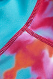 Rose Turquoise Tie Dye Yoga Tank Jogging Set