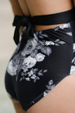 Printed Zipped Racerback Maillot