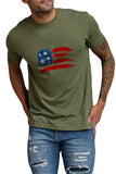 USA Flag Print Men's Tee