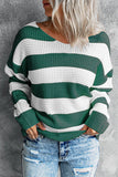 Striped Colorblock Knit Sweater