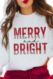 MERRY and BRIGHT Leopard Long Sleeve Sweatshirt