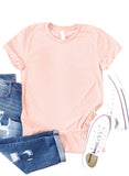 Solid Color Crew Neck Tee