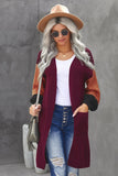 Cotton-blend Pocketed Colorblock Cardigan