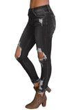 Black Destroyed Skinny Jeans