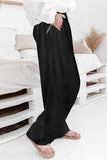 High Waist Drawstring Wide Legs Casual Pants