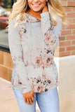 Floral Hoodie with Kangaroo Pocket