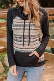 Aztec Cowl Neck Sweatshirt