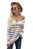 Multicolor Striped Knit Sweater