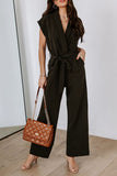 Fabiola Pocketed Tie Waist Wide Leg Jumpsuit