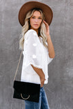 Crew Neck Kimono Sleeve Knit Top