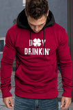 Clover DRINKIN' Print Pocket Men's Pullover Hoodie