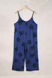 Palm Leaves Print Spaghetti Strap Wide Leg jumpsuit