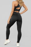 Crisscross Sports Bra and Leggings Set
