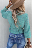 Green Floral Print Flounce V Neck Crop Top