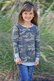 Camo Print Kids Long Sleeve Top