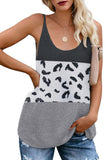 Colorblock Spotted Splicing Knit Tank