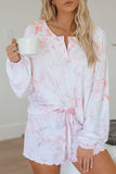 Floral Print White Knit Lounge Set