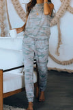 Sleeveless Knit Camo Hoodie Joggers Set