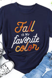 Blue Fall is My Favorite Color Print T Shirt