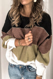Pullover Colorblock Winter Sweater