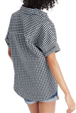 Gingham Play Button Up Shirt