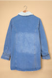 Lapel Collar Button Fleece Jacket