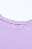 Solid Ruffled Short Sleeve T-shirt