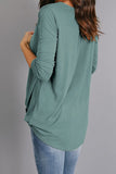 Light Gray Wrap Hi-lo Hem Blouse