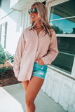 Oversized Bleach Stained Shirt with Chest Pockets