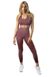 Criss Cross Bra and High Waist Leggings Sports Wear