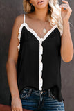Ruffle Detail Spaghetti Straps Tank