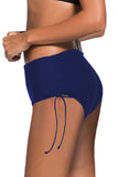 Drawstring Ruched Sides High Waist Swim Panty