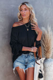 Plain Relaxed Fit Crew Neck Pullover Sweatshirt
