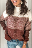 Colorblock Knit Pullover Sweater