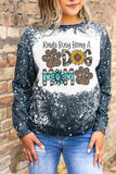 Blue Dog Mom Fashion Element Graphic Bleached Pullover