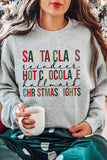 Christmas Letter Round Neck Shift Casual sweatshirt