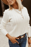 Crewneck Cutout Knit Sweater
