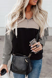 Colorblock Quarter Zip Pullover Hoodie